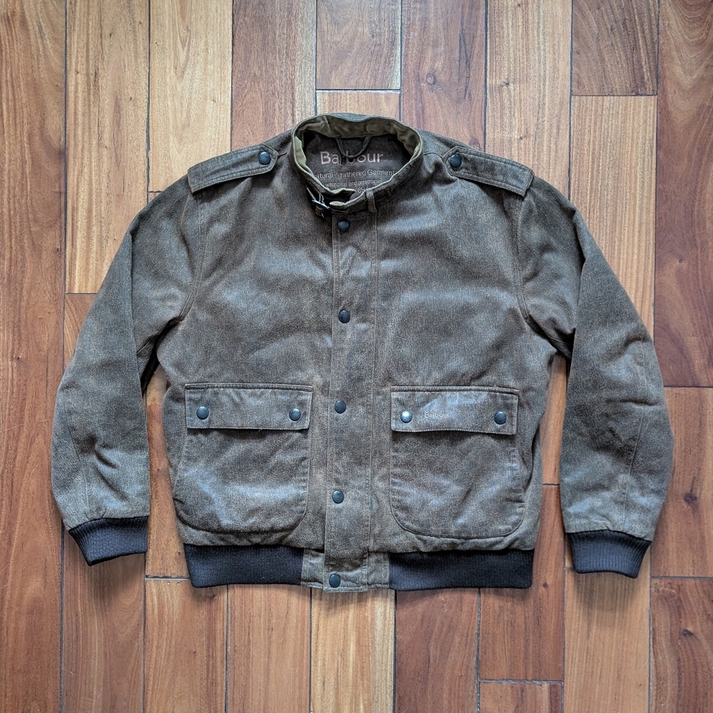 Barbour Vintage Leather Flight Jacket (XL)